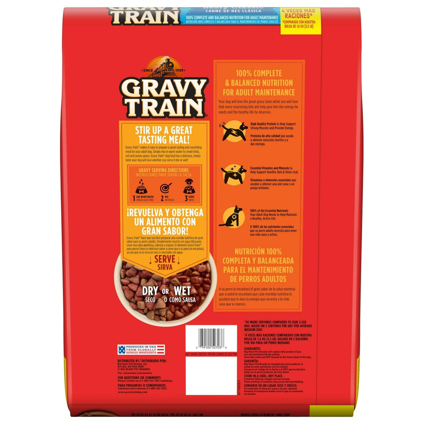 Trase A Beefy Classic Dry Dog Food - Essential Vitamins and Minerals for Healthy, Active Lives - Complete and Balanced Nutrition for Adult Dogs - 14 Lb. Bag
