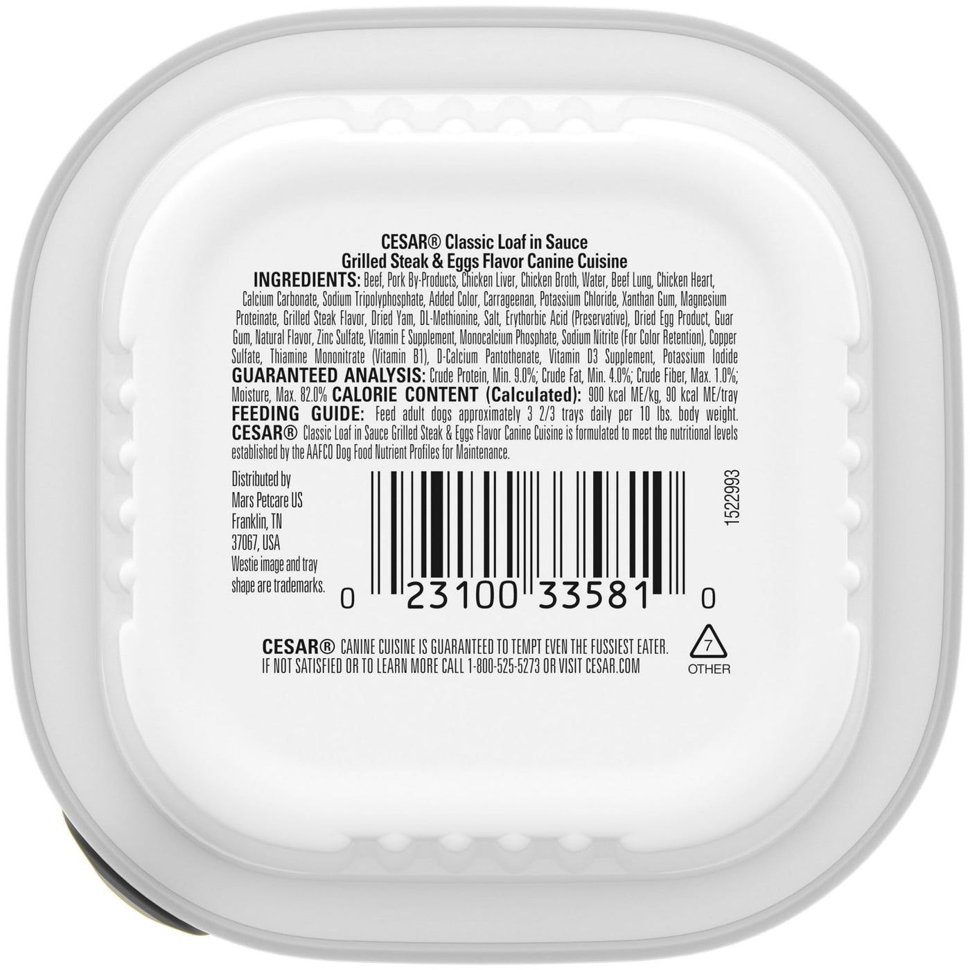 (6 Pack) Classic Loaf in Sauce Grilled Steak & Eggs Dog Food - 3.5 Oz Easy Peel Tray - Contains no Fillers, no Artificial Flavors, and is Formulated Without Grains