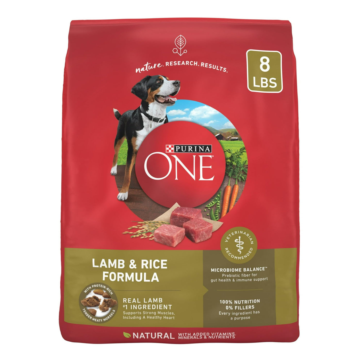 High Protein Dry Dog Food - Grain Free Lamb & Rice Formula - Omega 6 Fatty Acids, Vitamins and Minerals Help Support Healthy Skin and Coat - 8 lb Bag