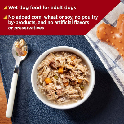Trase A (4 Pack) Grain Free Chicken & Beef Recipe in Savory Broth Wet Dog Food - 2.75 oz. Cup - Includes Natural Ingredients with Added Vitamins, Minerals and Nutrients