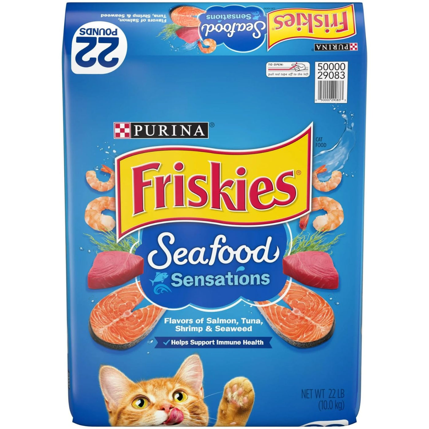 Trase A Seafood Sensations, Indoor Dry Cat Food, Salmon,Tuna, & Shrimp, Helps Support Immune Health, 22 lb Bag