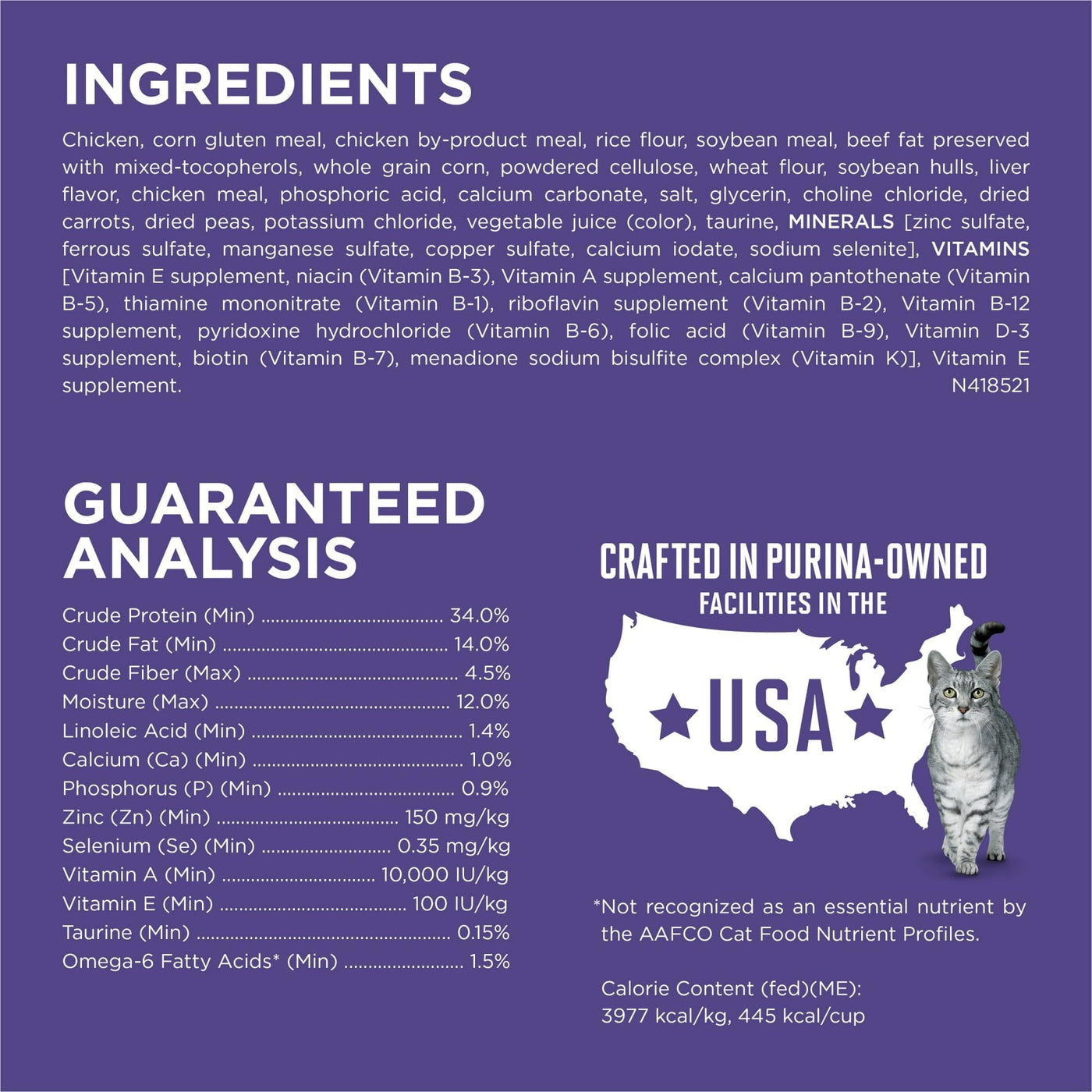 Trase A Hairball Formula Dry Cat Food, Chicken - Crunchy Cat Food Kibble Helps Support Strong Teeth and Healthy Gums - Added Vitamins, Minerals and Nutrients - 7 lb Bag