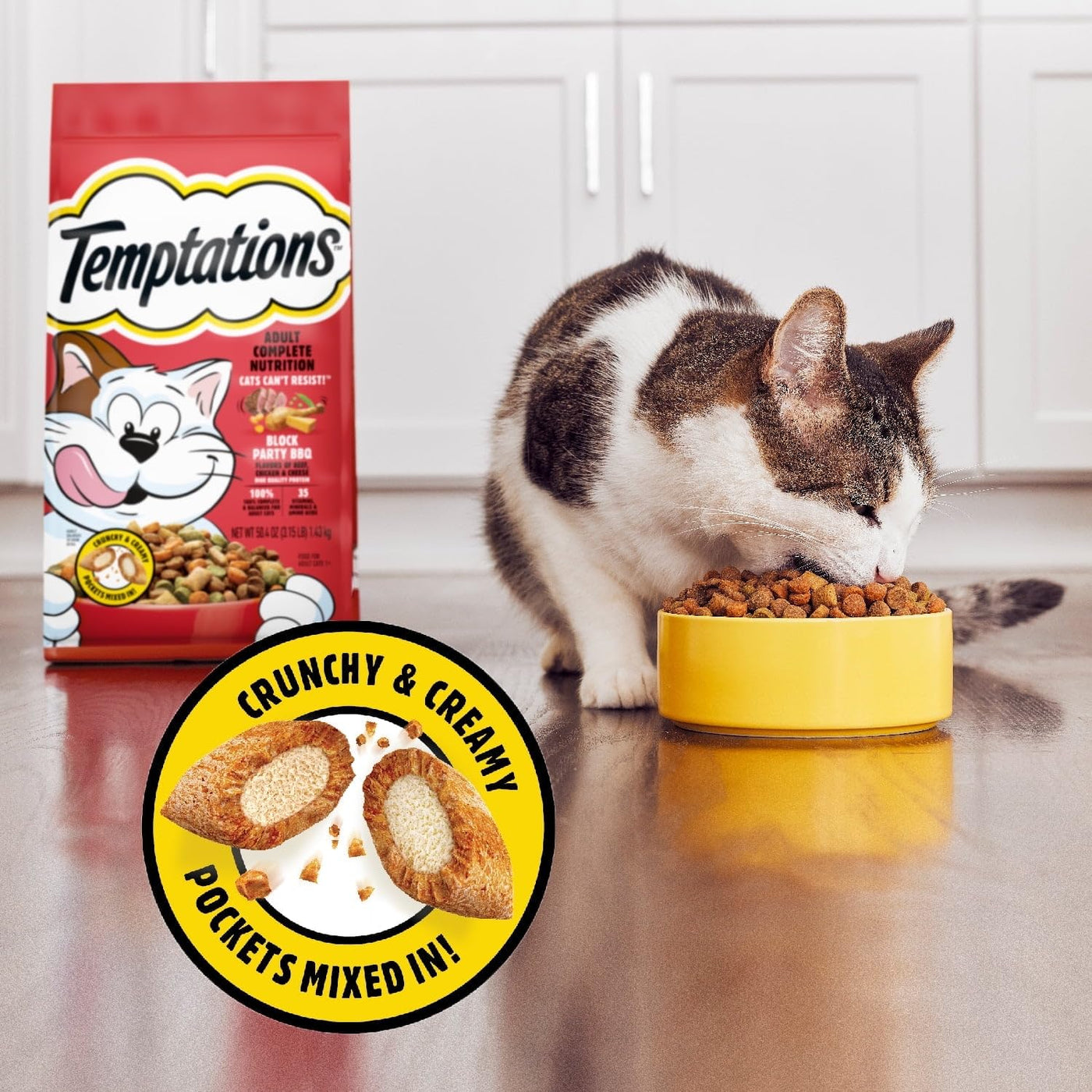 Trase A Block Party BBQ Adult Dry Cat Food - Made with Protein - Support Strong and Healthy Muscles - 35 Vitamins, Minerals, and Amino Acids - 3.15 Lb Bag