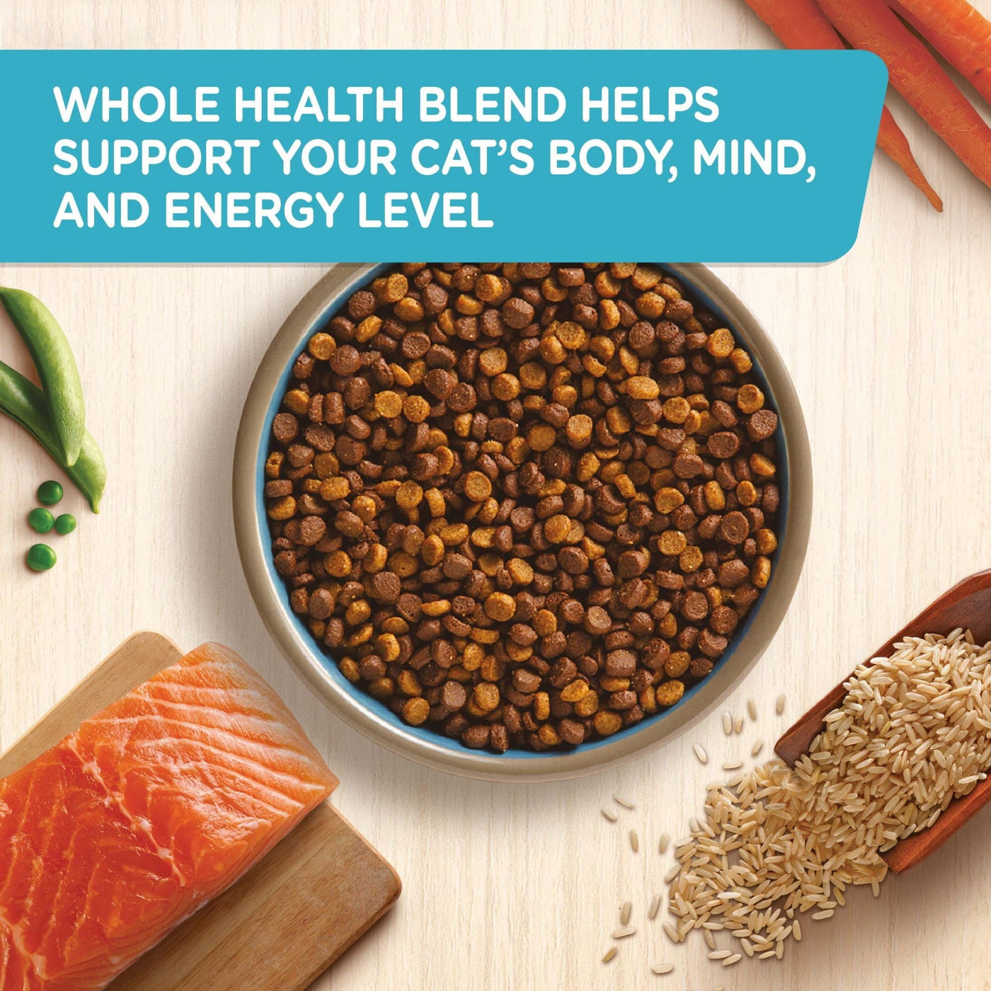 Trase A Real Salmon & Brown Rice Recipe Dry Cat Food - Natural Food for Cats of All Ages - Added Vitamins, Minerals and Other Nutrients - No Added Wheat or Soy Ingredients - 3 Pound Bag