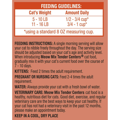 Tender Centers Dry Cat Food with Basted Bites - Beef & Salmon Flavors - Meaty Inside Crunchy Outside - Complete and Balanced Nutrition for Adult Cats - 3 Pound Bag