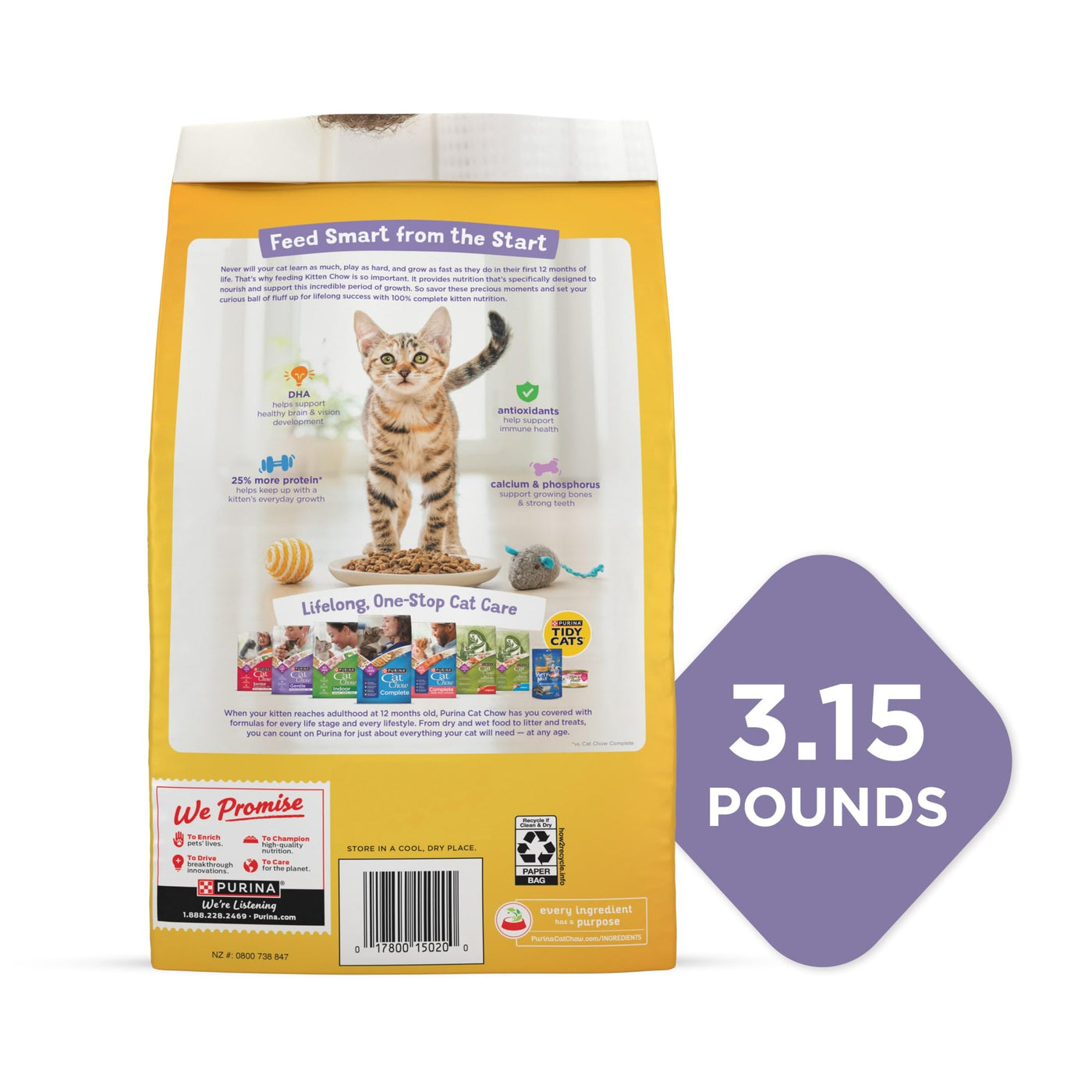 Trase A Purrina Food Healthy Development with Real Chicken Dry Food - Your Kitten Has A Lifetime of Happiness Ahead, and Keeping Her Healthy from The Start