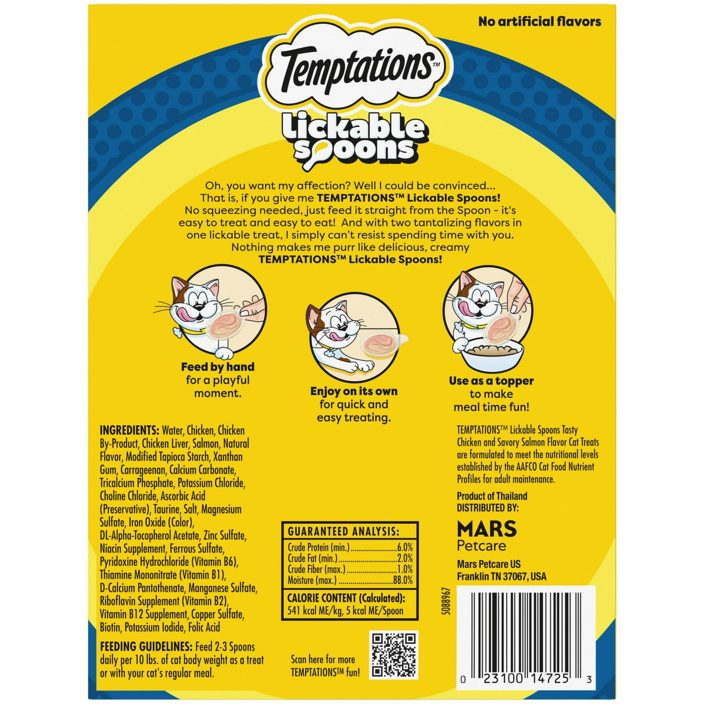 (2 Pack) Lickable Spoons Wet Cat Treat - Chicken and Savory Salmon - Creamy Texture with Added Vitamins and Minerals - No Fillers or Artificial Flavors - 10 G, 8 Ct x Pack of 2