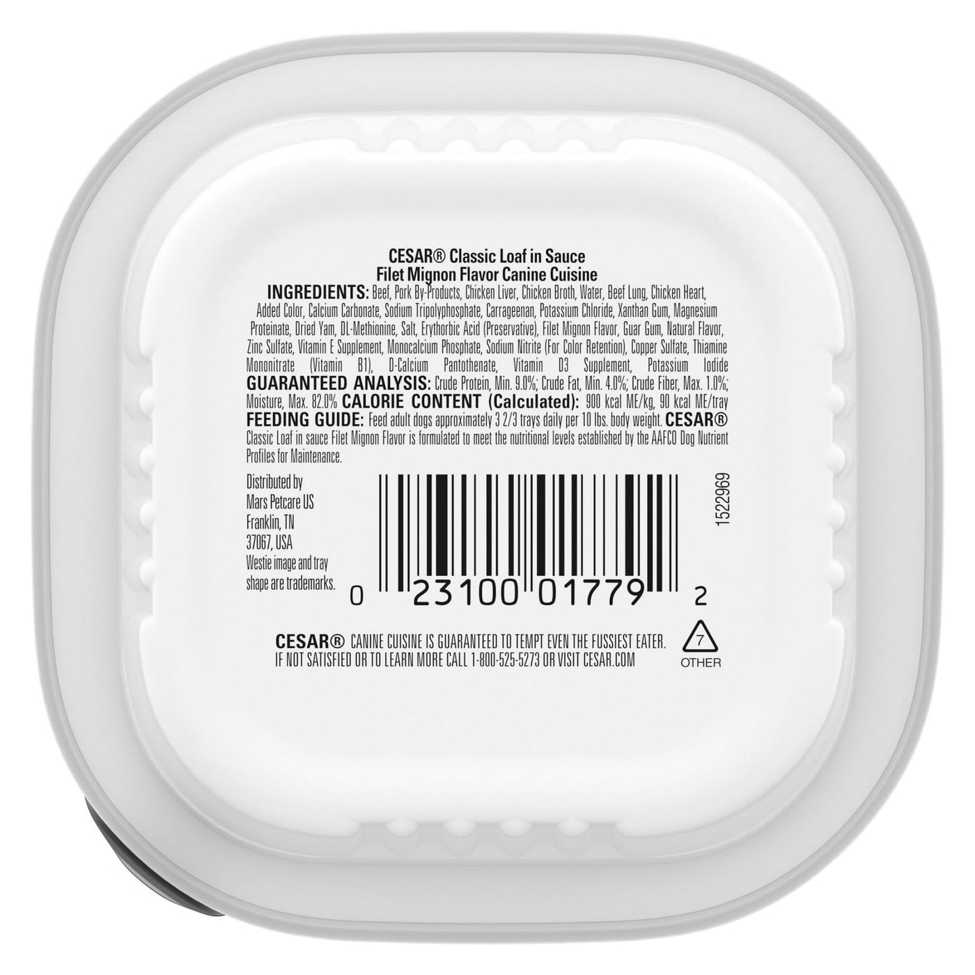 (4 Pack) Classic Loaf in Sauce Filet Mignon Wet Dog Food Adult - 3.5 Oz. Easy Peel Tray - Complete and Balanced Meal for Adult Dogs