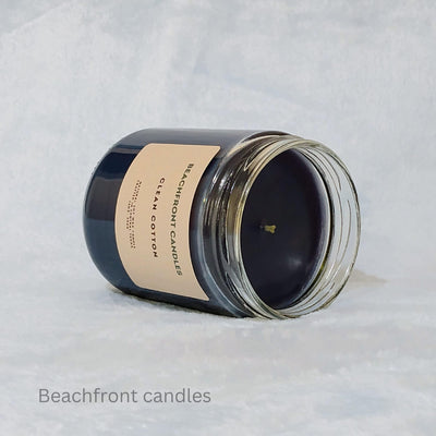 Beachfront Candle Scented Candle for Women - Aromatherapy Stress Relief Soy Wax Fragrance Candle with 65+ Hour Burn, Perfect Scented Jar Candle for Home, Men & Women (Clean Cotton)
