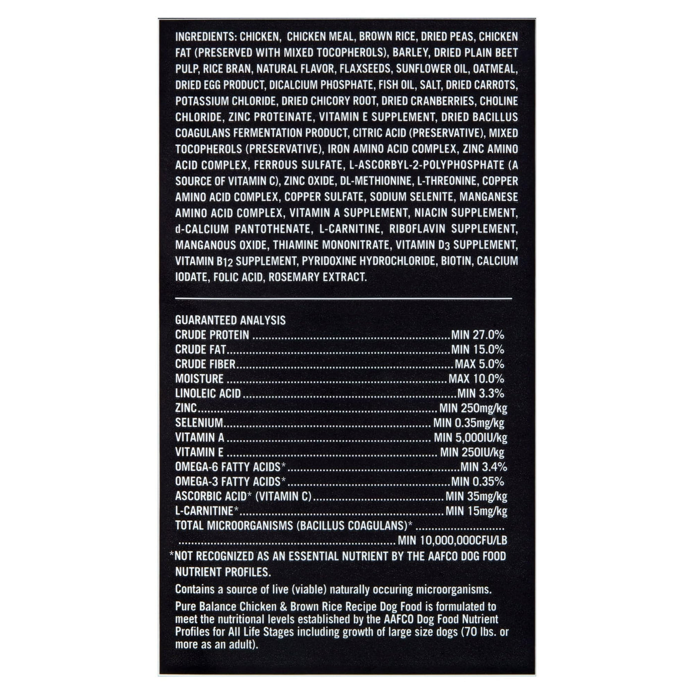 Chicken & Brown Rice Recipe Dry Dog Food - Added Vitamins, Minerals, and Other Trace Nutrients - Support Healthy Skin and Coat - 15 lbs