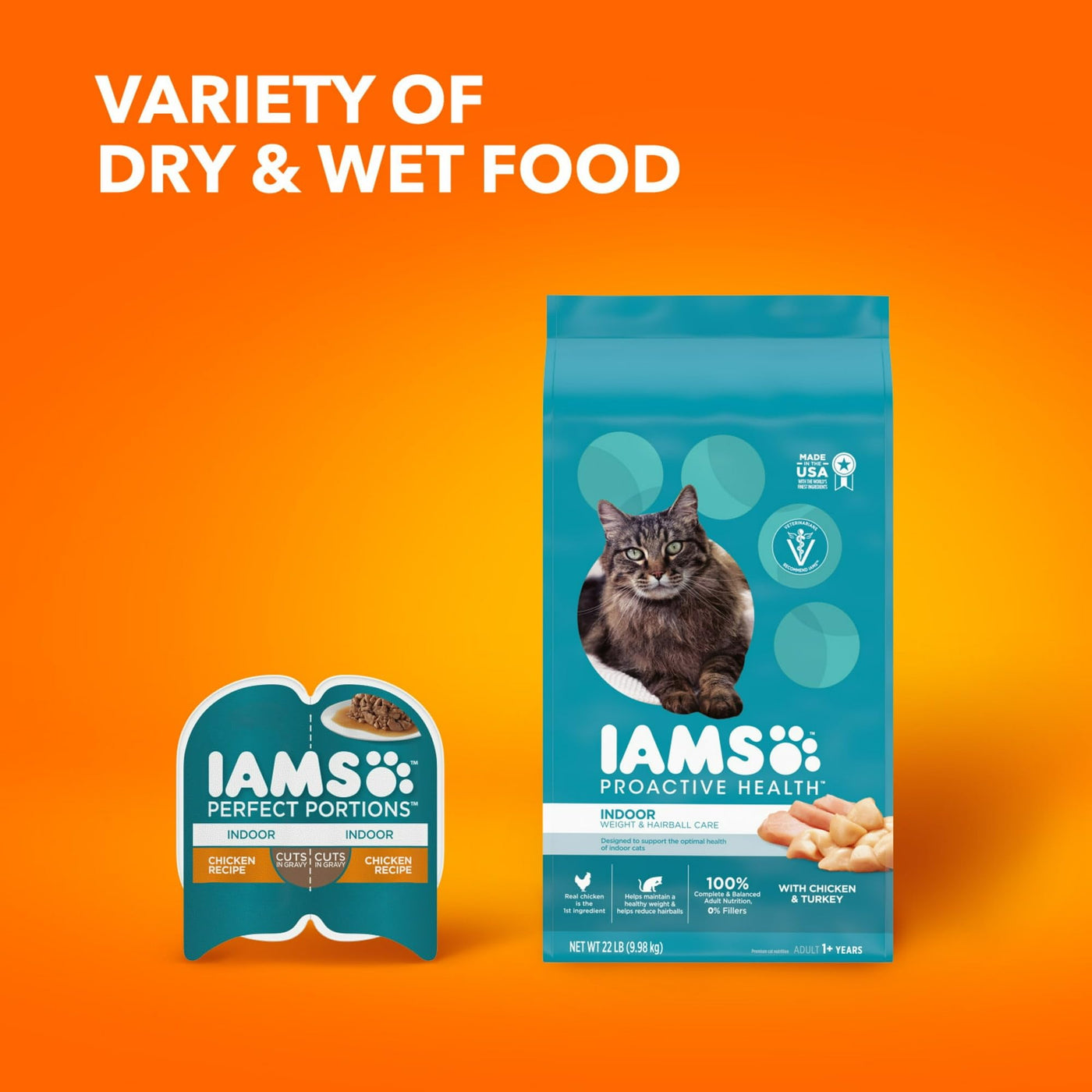 Proactive Health Chicken and Turkey Dry Cat Food - Dry Cat Food Supports Whole-Body Health with Essential Nutrients - 22 Lb Bag