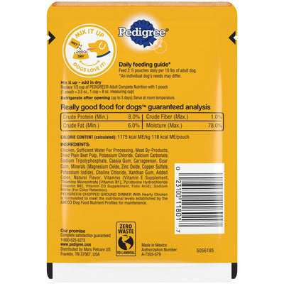 Trase A (5 Pack) Chopped Ground Dinner Meaty Ground with Hearty Chicken Wet Dog Food - 3.5 Oz Pouch - 100% Complete and Balanced Food for Adult Dogs