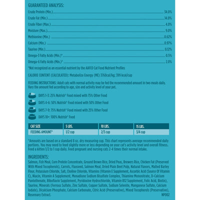 Trase A Real Salmon & Brown Rice Recipe Dry Cat Food - Natural Cat Food for Cats of All Ages with Added Vitamins, Minerals & Other Nutrients - 14 lb. Bag