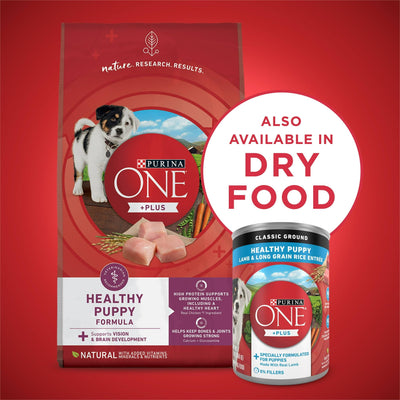 Trase A (2 Pack) Healthy Puppy Wet Dog Food Soft High Protein Lamb & Rice - 13 Oz Can - Antioxidants Help to Support A Strong Immune System