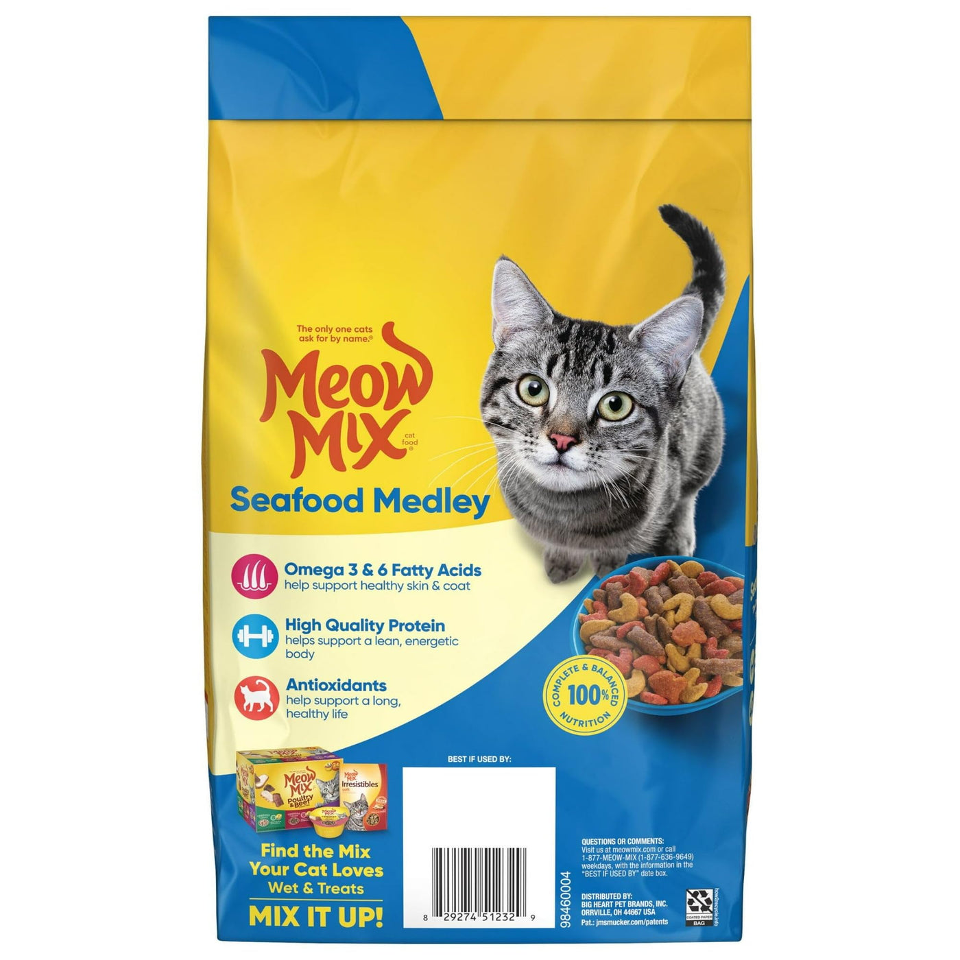 Trase A Seafood Medley Dry Cat Food - High in Protein - Support Strong, Healthy Muscles - 40 Essential Vitamins, Minerals, Amino Acids and Fatty Acids - 3.15 Pound Bag
