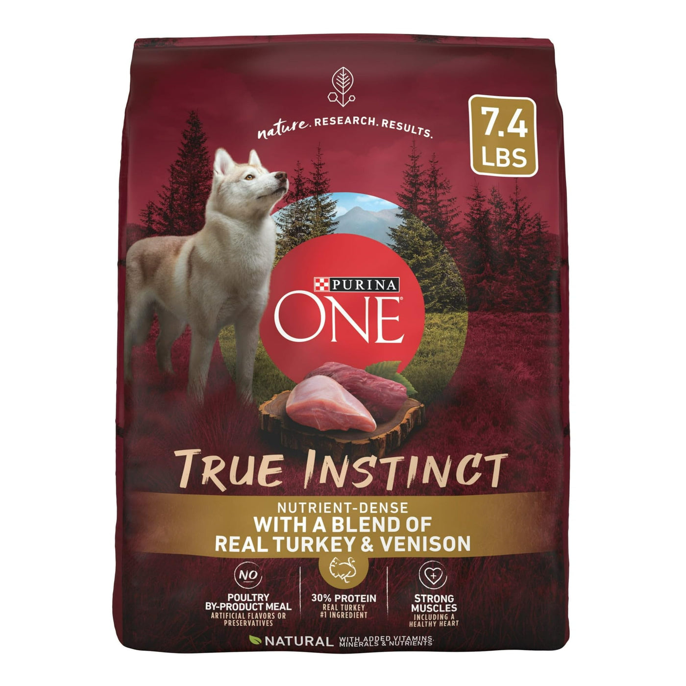 Dry Dog Food for Adult Dogs - High Protein Real Turkey & Venison - Natural Dog Food with Added Vitamins, Minerals and Nutrients - Complete and Balanced Dog Food Kibble for Adult Dogs - 7.4 lb Bag