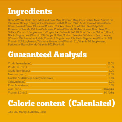 Trase A Complete Nutrition Adult Dry Dog Food Roasted Chicken - Rice & Vegetable Flavor Dog Kibble - Enriched with Omega 6 Fatty Acids - 18 lb. Bonus Bag