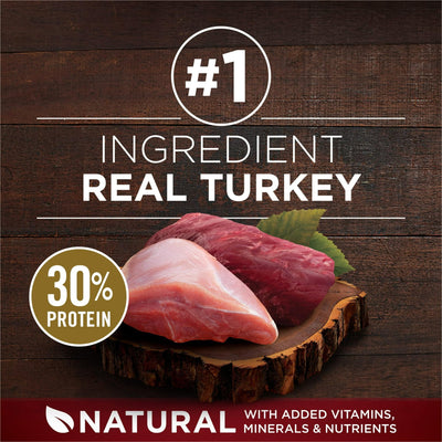 Dry Dog Food for Adult Dogs - High Protein Real Turkey & Venison - Natural Dog Food with Added Vitamins, Minerals and Nutrients - Complete and Balanced Dog Food Kibble for Adult Dogs - 7.4 lb Bag