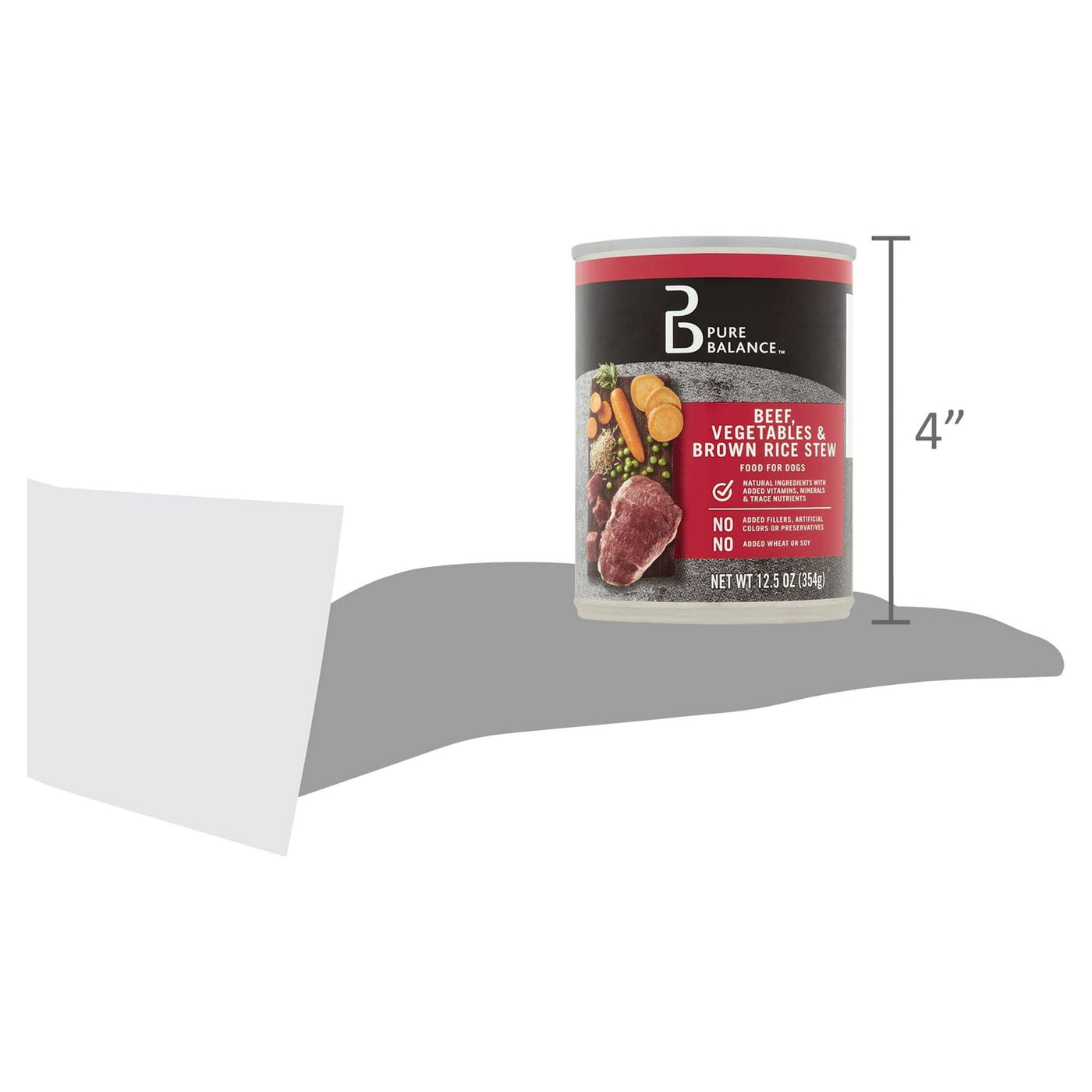 Trase A (4 Pack) Beef, Vegetable & Brown Rice Flavor Stew Wet Dog Food for Adult, Grain Free - 12.5 oz. Can - 100% Complete and Balanced for Adult Dogs