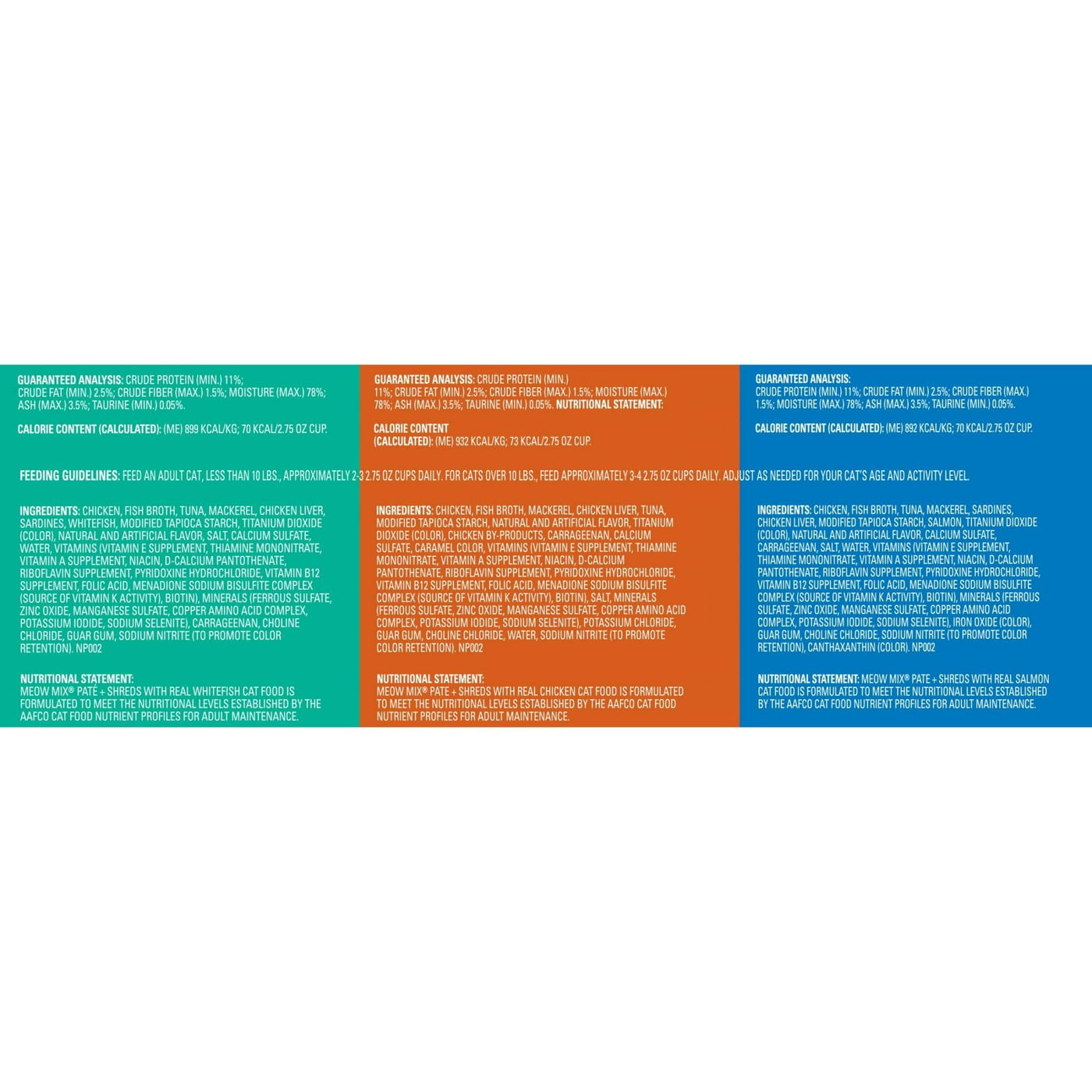 Trase A Paté & Shreds Wet Cat Food Variety Pack, Seafood & Poultry Favorites - 12 Cups, 2.75 Oz. Each - 100% Complete and Balanced Wet Cat Food