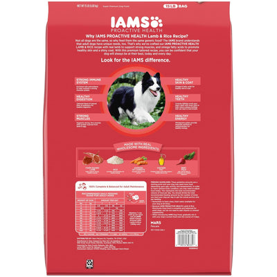 Trase A Proactive Health Minichunks Dry Dog Food with Real Lamb & Rice - Enriched with Antioxidants to Help Maintain a Strong Immune System - 15 lb. Bag