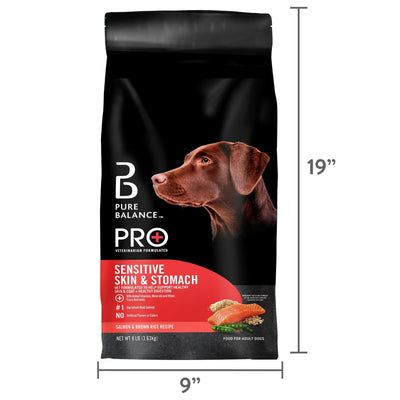 Trase A Pro+ Sensitive Skin & Stomach Dog Food - Salmon & Rice Recipe - Antioxidant Vitamins and Minerals Help Support a Healthy Immune System - Probiotics and Prebiotic Fiber Sources - 8 lb Bag