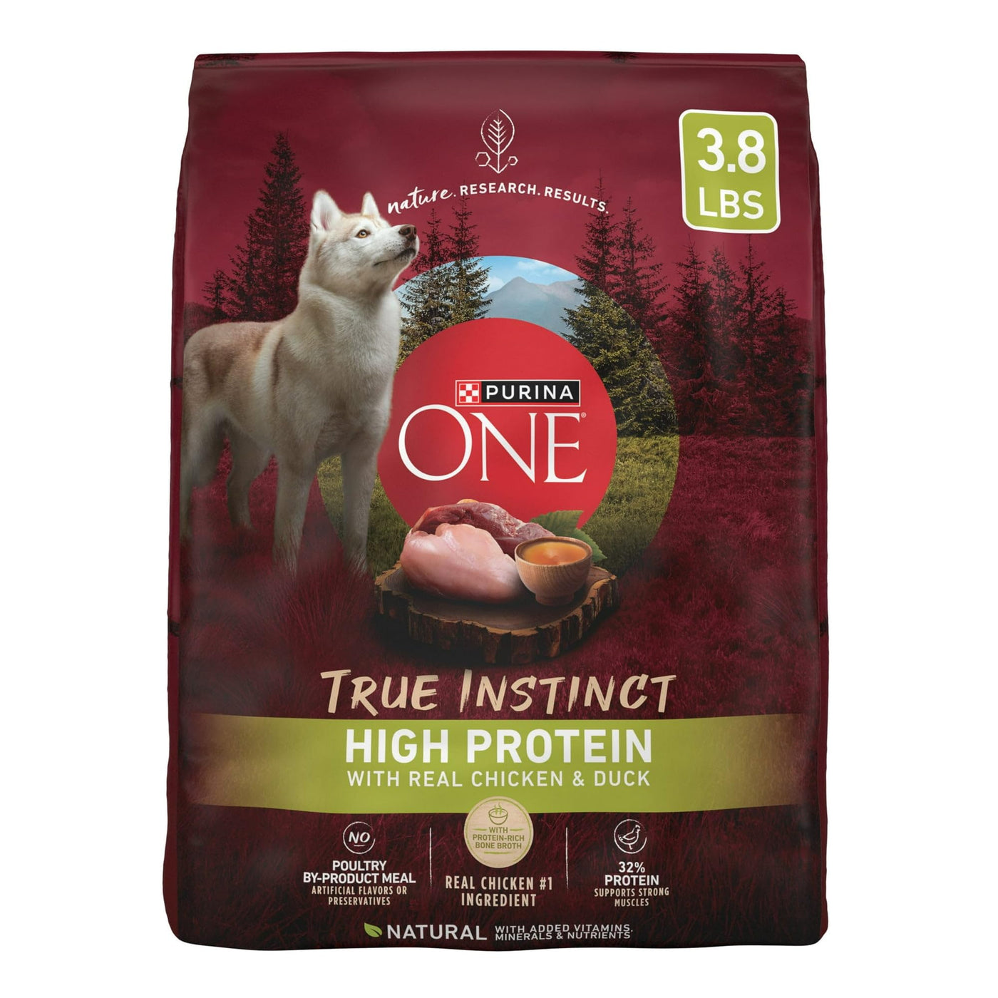 True Instinct Dry Dog Food - High Protein with Real Chicken & Duck - 100 Percent Nutrition for Adult Dogs with Added Vitamins, Minerals and Nutrients - 3.8 lb Bag