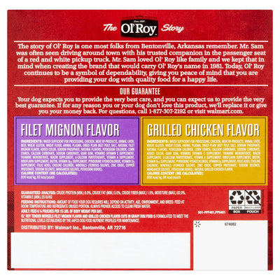 Cuts in Gravy Wet Dog Food Variety Pack - Tender Morsels Filet Mignon Flavor and Tender Morsels Grilled Chicken Flavor - 3.5 oz (8 Pack)