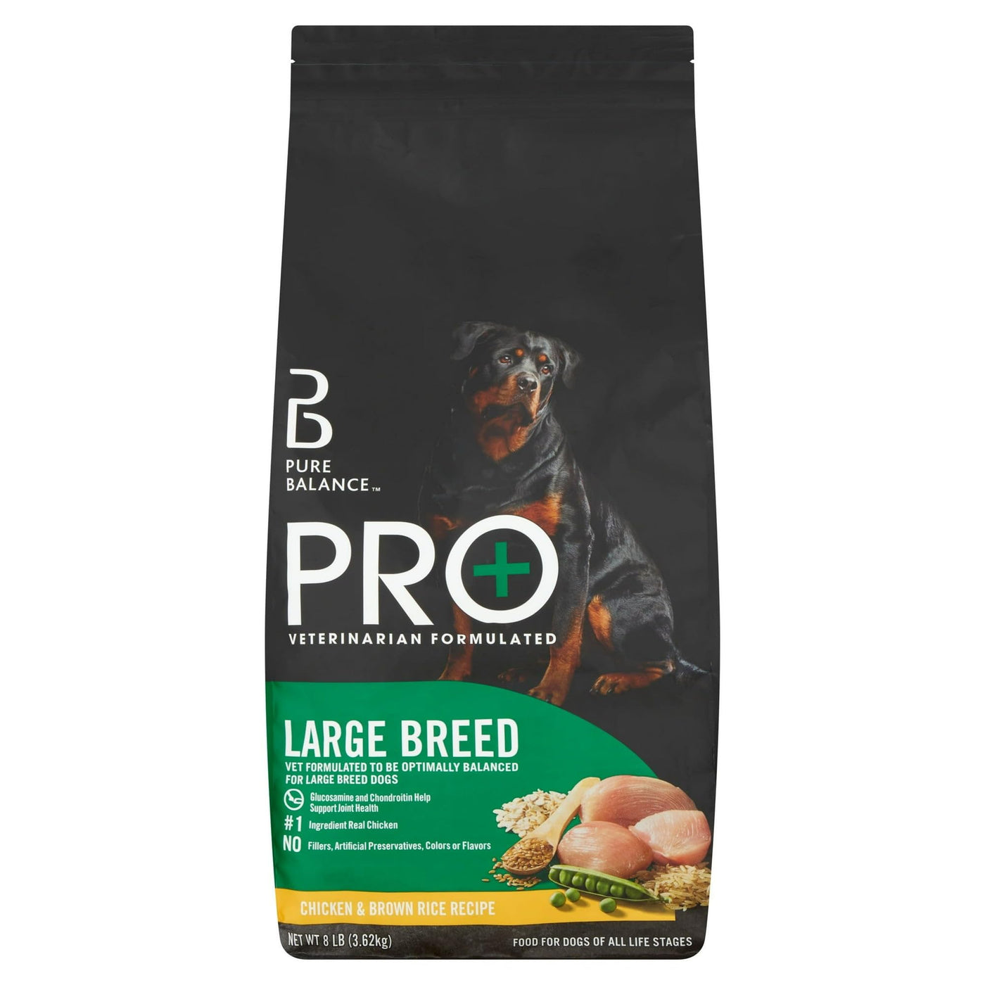 Trase A Large Breed Chicken & Brown Rice Recipe Dry Dog Food - Antioxidant Vitamins and Minerals Help Support a Healthy Immune System - 8 lbs