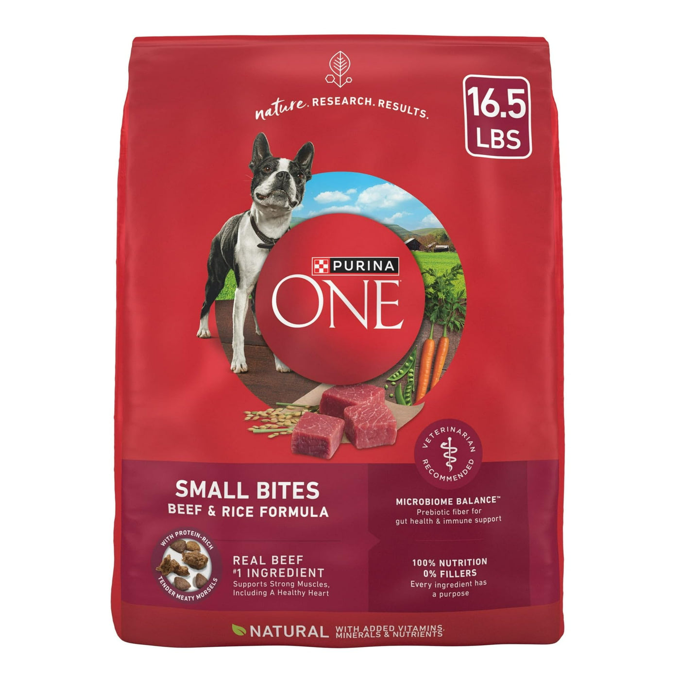 Small Bites Dry Dog Food for Adults - High Protein Beef & Rice - Complete and Balanced Nutrition That is Highly Digestible - 16.5 lb Bag