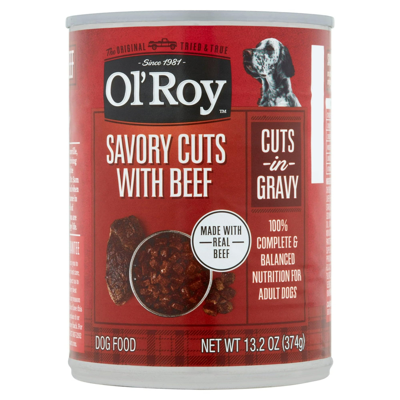 (4 Pack) Savory Cuts with Beef in Gravy Wet Dog Food - 13.2 Oz Can - 100% Complete and Balanced Nutrition for Dogs