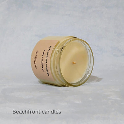 Beachfront Candle Scented Candle for Women - Aromatherapy Stress Relief Soy Wax Fragrance Candle with 65+ Hour Burn, Perfect Scented Jar Candle for Home, Men & Women (Apple Harvest)