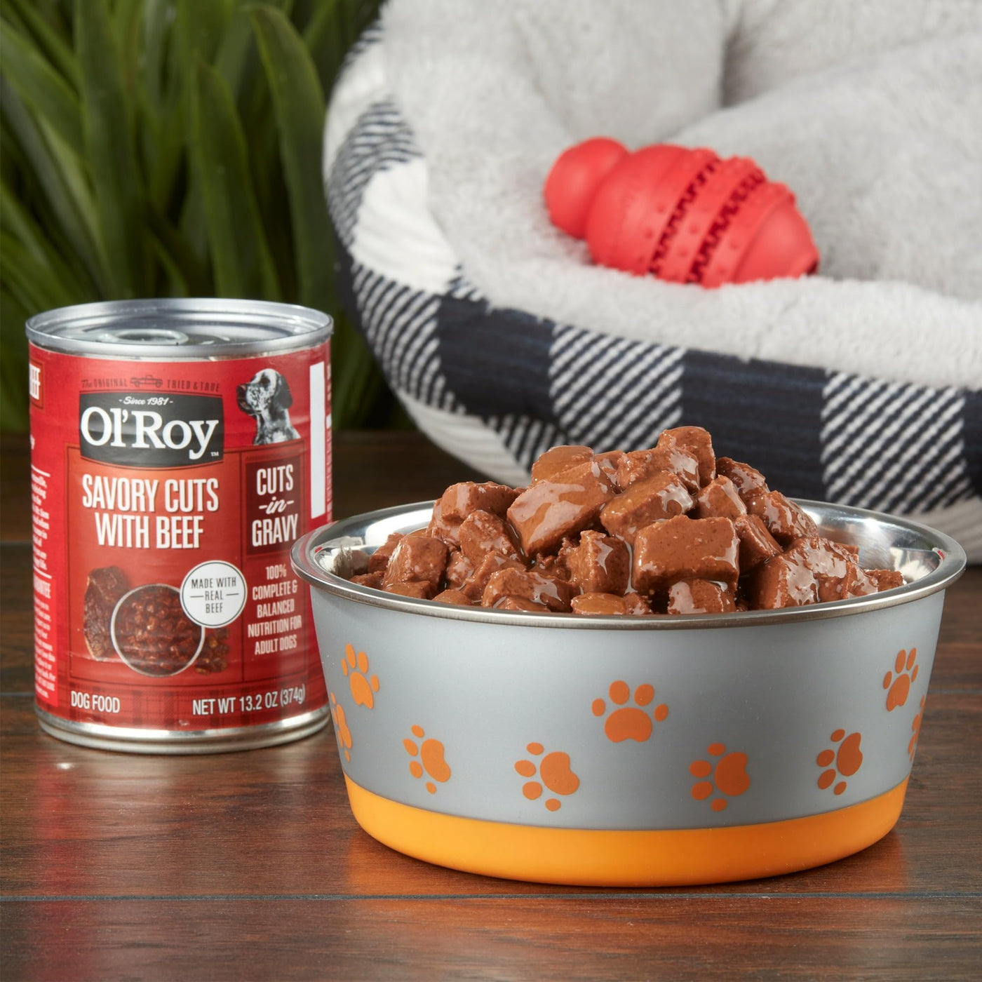 (4 Pack) Savory Cuts with Beef in Gravy Wet Dog Food - 13.2 Oz Can - 100% Complete and Balanced Nutrition for Dogs