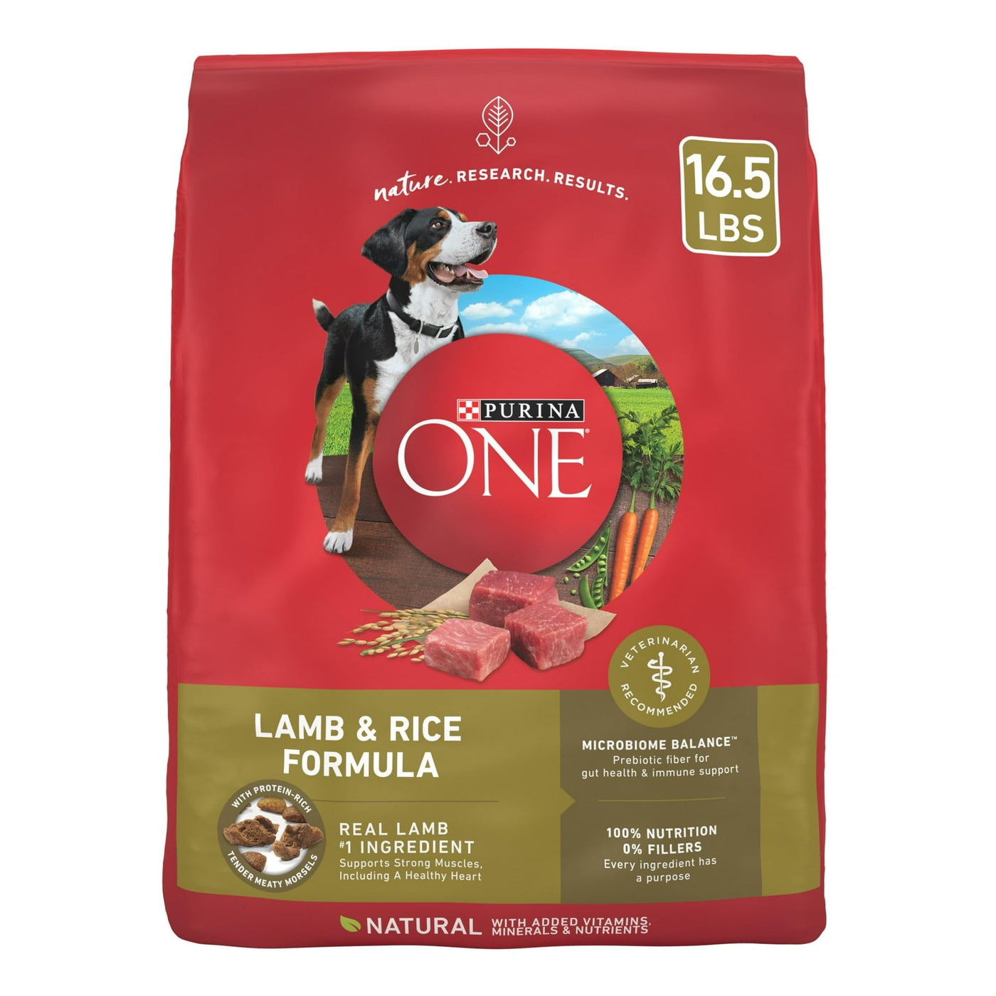 High Protein Dry Dog Food - Grain Free Lamb & Rice Formula - Omega 6 Fatty Acids, Vitamins and Minerals Help Support Healthy Skin and Coat - 16.5 lb Bag