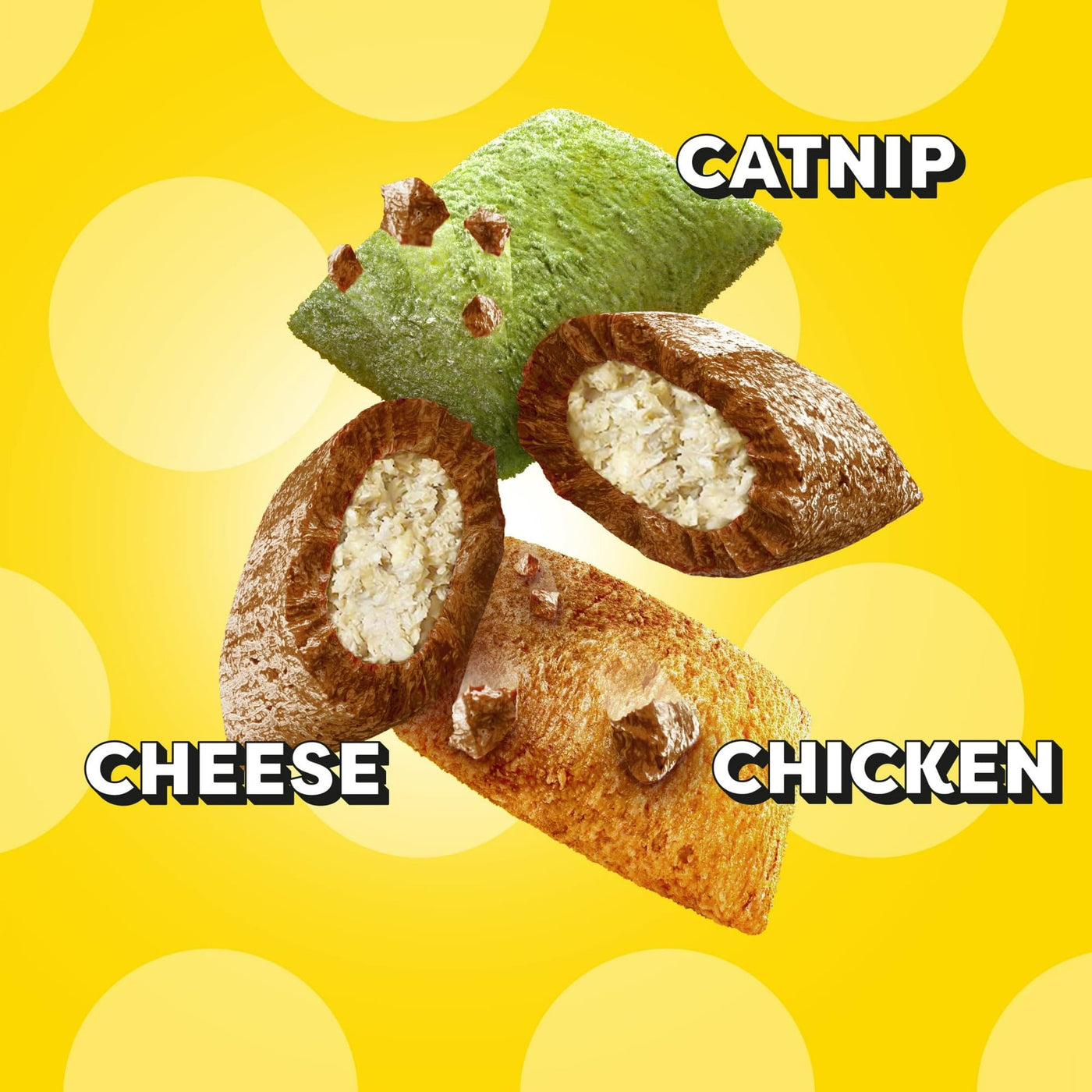 Mixups Catnip Fever Flavor Crunchy and Soft Dry Cat Treats - Delicious Cat Snack with a Mix of Chicken, Catnip, and Cheese Flavors - 6.3 Oz Pouch