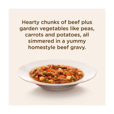 Trase A (4 Pack) Natural Wet Dog Food, Grain Free, Hearty Beef Stew - 8 Oz Tub - Made with Hearty Chunks of Beef and Wholesome Veggies