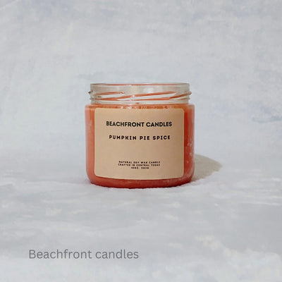 Beachfront Candle Scented Candle for Women - Aromatherapy Stress Relief Soy Wax Fragrance Candle with 65+ Hour Burn, Perfect Scented Jar Candle for Home, Men & Women (Pumpkin Pie Spice)