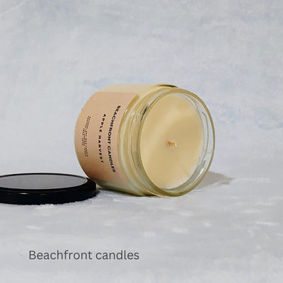 Beachfront Candle Scented Candle for Women - Aromatherapy Stress Relief Soy Wax Fragrance Candle with 65+ Hour Burn, Perfect Scented Jar Candle for Home, Men & Women (Apple Harvest)
