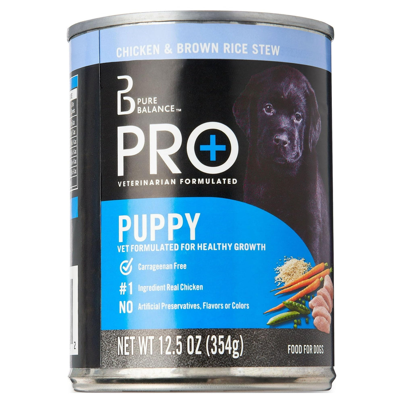 Trase A (3 Pack) Pro+ Chicken & Brown Rice Stew Wet Dog Food for Puppy - 12.5 oz Can - Veterinarian Formulated to Support Healthy Growth
