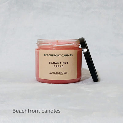 Beachfront Candle Scented Candle for Women - Aromatherapy Stress Relief Soy Wax Fragrance Candle with 65+ Hour Burn, Perfect Scented Jar Candle for Home, Men & Women (Banana Nut Bread)
