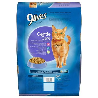 Gentle Care Dry Cat Food for Adult Cats - Delicious Flavors of Chicken and Turkey - Helps Support Digestive Health - 15.5 lb Bag