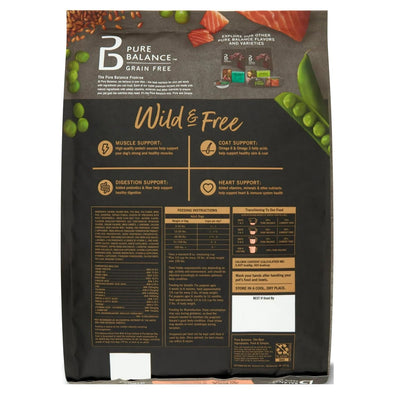 Trase A Wild & Free Salmon & Pea Recipe Dry Dog Food, Grain-Free, No Artificial Colors or Flavors, Complete Nutrition, 11 lbs