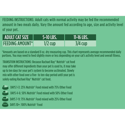 Trase A Rachael Ray Complete Chicken, Lentils & Salmon Recipe Dry Cat Food - Natural Cat Food for Adult Cats with Added Vitamins, Minerals and Other Nutrients - 3 lb. Bag