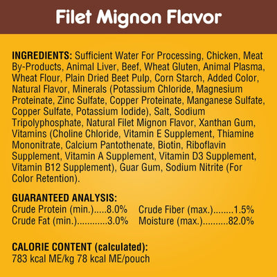 Choice CUTS in Gravy Adult Soft Wet Dog Food - 48 Pouch Variety Pack - Made with Real Chicken or Beef - Complete Nutrition for Adult Dogs of All Breeds - 3.5 oz Pouches