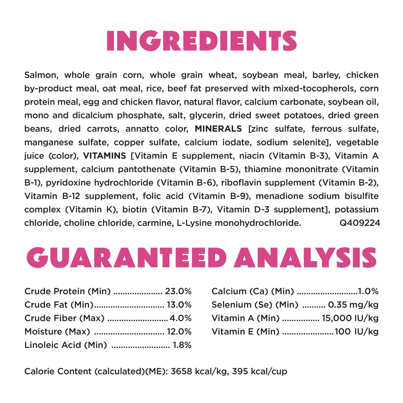Trase A Originals with Natural Salmon Natural Dry Dog Food Formula with Added Vitamins, Minerals and Nutrients - Support Immune System Health - 14 lb Bag