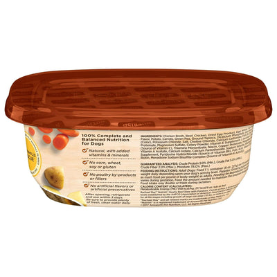 Trase A (4 Pack) Natural Wet Dog Food, Grain Free, Hearty Beef Stew - 8 Oz Tub - Made with Hearty Chunks of Beef and Wholesome Veggies
