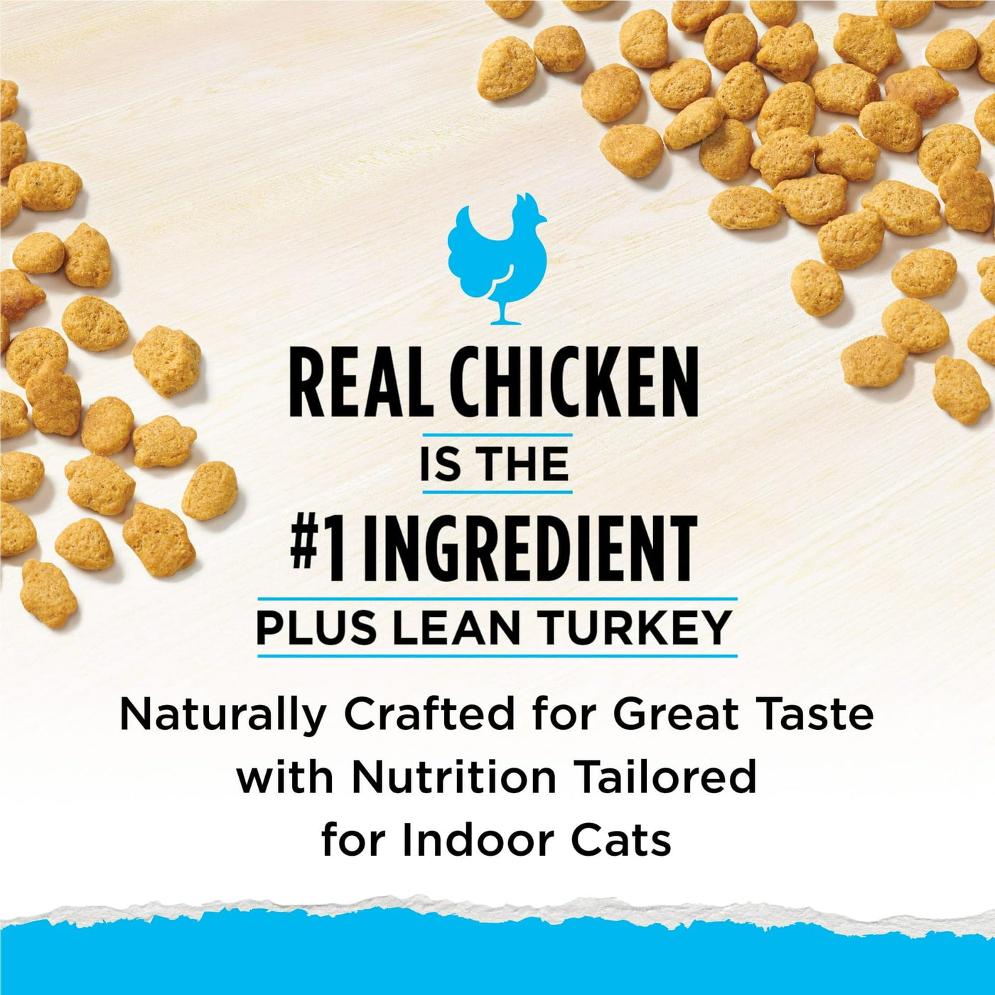 Natural Indoor Dry Cat Food with Added Vitamins, Mineral, and Nutrients - Chicken & Turkey - Complete and Balanced for Adult Cats - Natural Fiber Helps Controls Hairballs - 3.15 lb Bag