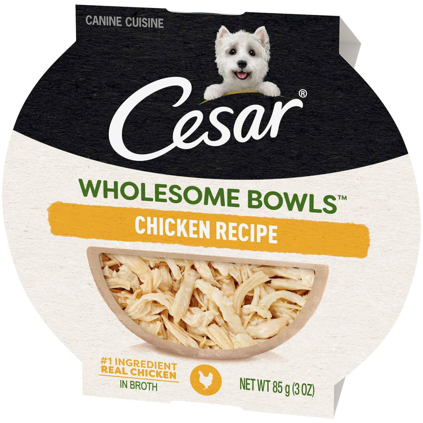 (2 Pack) Wholesome Bowls Chicken Recipe Broth Wet Dog Food - 3 Oz Bowl - Complete and Balanced Nutrition Served As A Meal Or A Special Treat