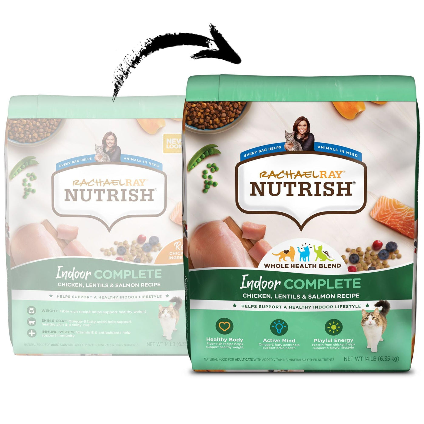 Trase A Complete Chicken, Lentils & Salmon Recipe Dry Cat Food - Omega 3 Fatty Acids to Help Support an Active Mind - 14 lb. Bag