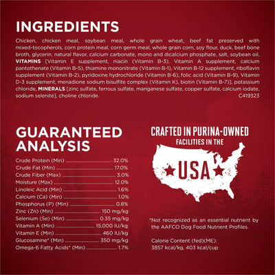 True Instinct Dry Dog Food - High Protein with Real Chicken & Duck - 100 Percent Nutrition for Adult Dogs with Added Vitamins, Minerals and Nutrients - 3.8 lb Bag